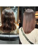 美髪矯正ビフォーアフター 50代女性
