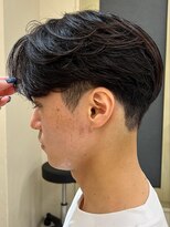 ニコ トウキョウ ヨコハマ(nico) メンズセンターパートウルフセンターパートニュアンスパーマ襟足