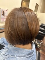 バンビ 坪井店(Bambi) アシメショートボブ 30代/40代/50代/60代/ダークブラウン