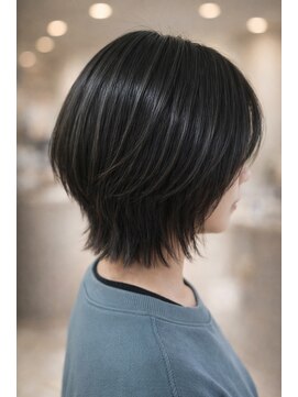 クオリス 上板橋店(QUALIS) ◎大人可愛い小顔ショート束感レイヤー×透明感グレージュ