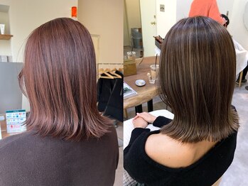 デイリリーバイアメリア 川西店(daylily by Ameria)の写真/髪や頭皮にも優しいアミノ酸カラーを使用！敏感肌の方でも繰り返しカラーできて、上質な色味と質感が◎