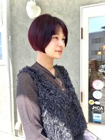 ティアナ(Tiana) 大人世代ミニボブ×ワインピンク
