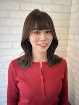 ルノン フィージュ(LUNON fieju)&nbsp;黒髪クラゲヘアーオリーブグレー小顔ココアベージュ