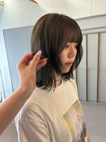 ローレンアオ(LOREN AO)&nbsp;ミルクティーブロンド/ダークブルー/デジタルパーマ/矢場町