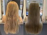 【ブリーチ毛、ホームカラーに縮毛矯正】◆新シルクヘアーエステ￥29150◆