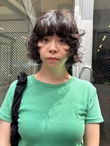 ノラ シブヤ(NORA)&nbsp;小顔ミディアムパーマミディアムデジタルパーマボブパーマ前髪