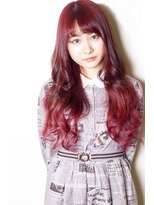 アトリエフォー(atelier 4D pocket)&nbsp;韓国レイヤー大人可愛いレッドヘアダブルカラー髪質改善