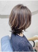20代30代40代50代白髪染め×ハイライト+ツヤ髪のCカーブカット☆