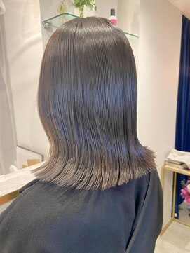 レトン 銀座(leton) Aラインボブ/グラデハイライト/うる艶ラベンダー[東銀座/銀座]