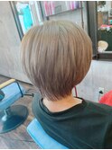 ショートカット×ひし形ショートボブ×前髪あり20代30代40代 