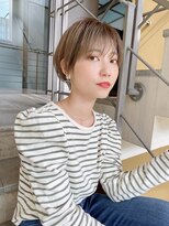 ロンド ストラーダ 心斎橋(Lond strada)&nbsp;ショート×ハイライト白髪ぼかし×シルキーベージュ[心斎橋]