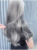 【BOXmico.】大人クールなグレーシルバーレイヤーヘア