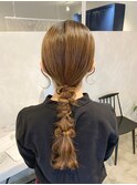タイトポニーアレンジ