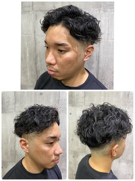 アッベリーレ(A'bbellire) スキンフェード＋ゆるめスパイラルパーマ