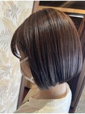ブラウンショートボブ