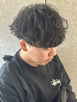 ニアウ 太田店(Niau) ソフトツイストスパイラルパーマメンズマッシュメンズパーマ眉毛
