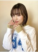 外巻きボブ