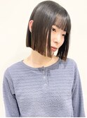 【松戸　石山】ストレート顎ライン切りっぱなしボブ