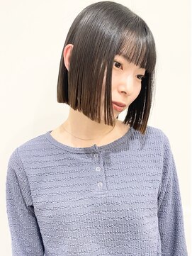 モリオフロムロンドン 松戸店(Morio from London) 【松戸　石山】ストレート顎ライン切りっぱなしボブ