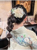 #着物ヘア#ヘアアレンジ#卒業式ヘア#ポニーテールアレンジ