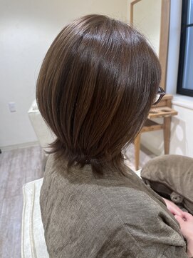 ルシードスタイル リム(LUCIDO STYLE Rim) 大人ウルフ×グレージュカラー(白髪染め)