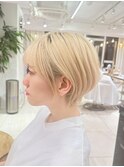 ショートボブ髪型30代40代50代前髪あり前髪なし面長丸顔【倉田】