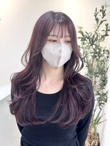 ユニ 江坂(Uni.)&nbsp;20代30代40代 レイヤーカット 縮毛矯正 髪質改善　ピンクカラー