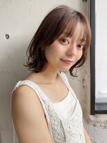 前髪 ウェーブミディアム メルティーカラー 似合わせカット"