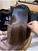 イメチェン外ハネボブ美髪ワイドバングレイヤー髪質改善縮毛矯正