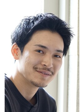 にもう スパイキーショート ブルーブラック パンク b