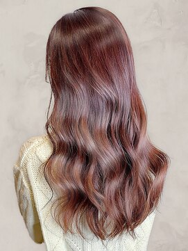 ブロッサム 若葉店(Blossom) 20代30代透明感カシスレッド大人可愛いウェーブロング