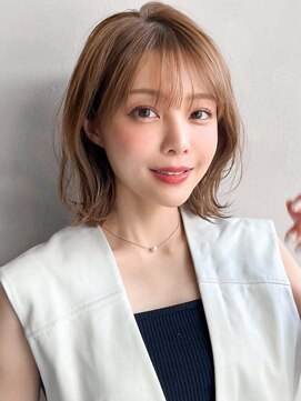 リヤン 表参道(lyann) オリーブグレーくびれヘアクラゲヘアーくせ毛風カールモテ髪