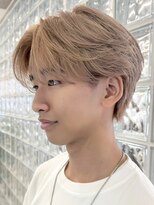 サンクマーケット 渋谷(cinq MARKET) 渋谷メンズケアブリーチミルクティーベージュセンターパート◆