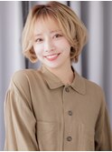 韓国風全頭ブリーチ小顔シャギーショートbs1上尾20代30代40代