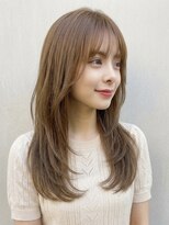 オルク ココ(Orque coco)&nbsp;大人可愛い韓国風キャラメルベージュレイヤーカット◎秋カラー