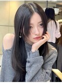73. ロング/レイヤー/艶カラー/デザインカラー/韓国