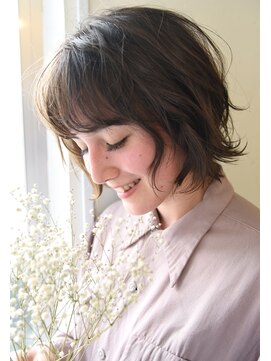 ユノ(juno) 【juno】エアリーニュアンスパーマ☆ショートレイヤー