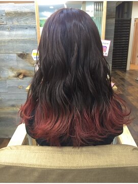 ソルト(Salt) カシスレッド裾カラー