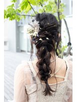 ヘアーフォトギフト(HAIR×PHOTO gift.) 編みおろし/ルーズスタイル/結婚式お呼ばれ