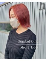 ハク(haku)&nbsp;ショートボブ×くすみオレンジ