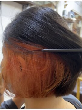 ノクターン 池袋(NOCTURNE) アプリコットオレンジボブ/池袋ウルフスタイル/池袋ショート