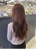 ロングレイヤーカット×モカブラウンカラー