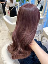 ザックラフィネ(ZACC raffine)&nbsp;韓国風チェリーレッド/ミディアムヘア/ブリーチなしWカラー