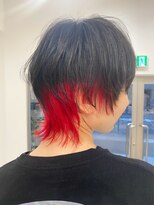 ネイロ 錦糸町(NeiRo)&nbsp;メンズマッシュウルフ　インナーカラーレッド