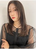 2wayバング/顔まわりカット/レイヤーカット/グレージュカラー