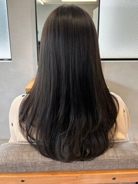 ミュラ(mulah) 透明感赤み消しカラーアッシュグレージュ*ロングレイヤーカット