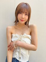 メーヴェ(Mowen) mowen 南堀江　ボブ×メルティーベージュ×艶髪×軽めバング