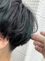 ヘアーエポック(hair epoque)&nbsp;20代30代前ハンサムショート/グリーンハイライト