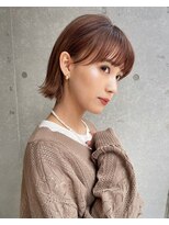 アッシュ 笹塚店(Ash)&nbsp;グレーベージュ/斜めバング/フレンチガーリー/ネイビー[笹塚]