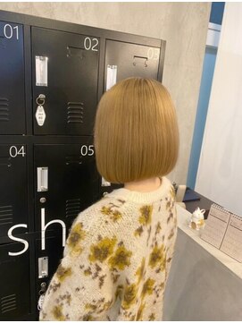 シェル 津山の手店(shel) ハイトーン可愛いブロンドボブ